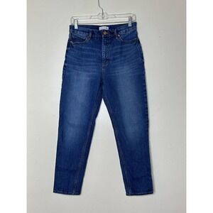 LOFT High Waist Boyfriend Jeans Woman’s Size 4 Dark Wash Non Distressed